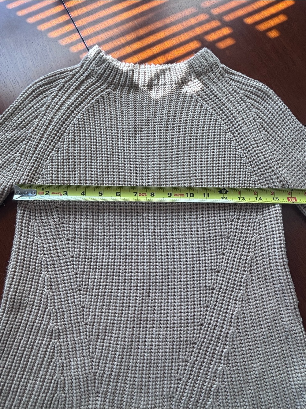 Zara Ribbed Crewneck Sweater in Taupe M - Picture 9 of 11